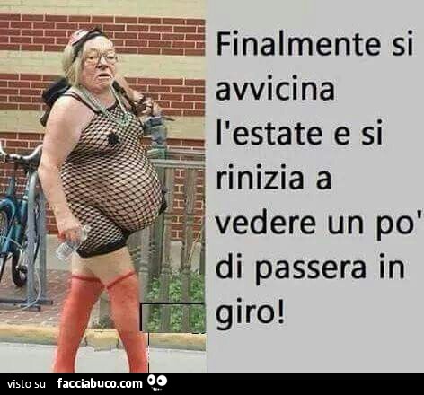 Finalmente si avvicina l'estate e si rinizia a vedere un po' di passera in giro