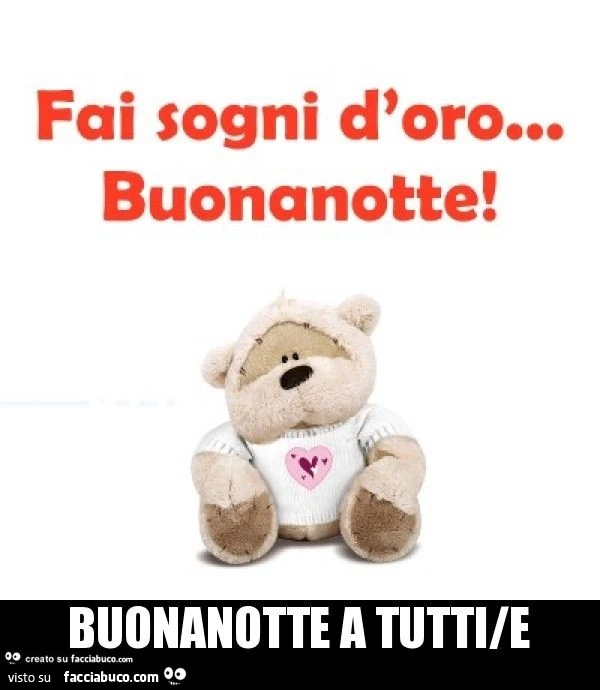 Buonanotte a tutti/e