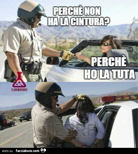 Perchè non ha la cintura? Perchè ho la tuta