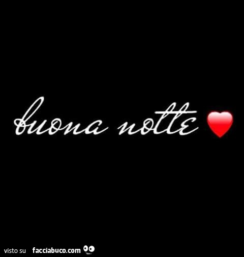 Buona notte cuoricino