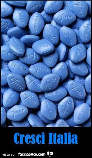 Cresci Italia. Pillole di Viagra