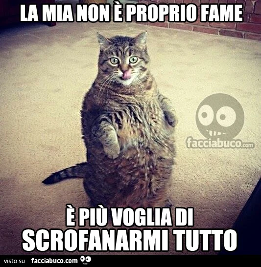 La mia non è proprio fame, è più voglia di scrofanarmi tutto