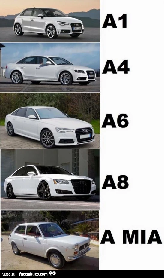A1, A4, A6, A8, A mia