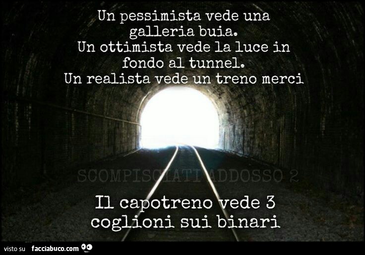 la luce in fondo al tunnel frasi