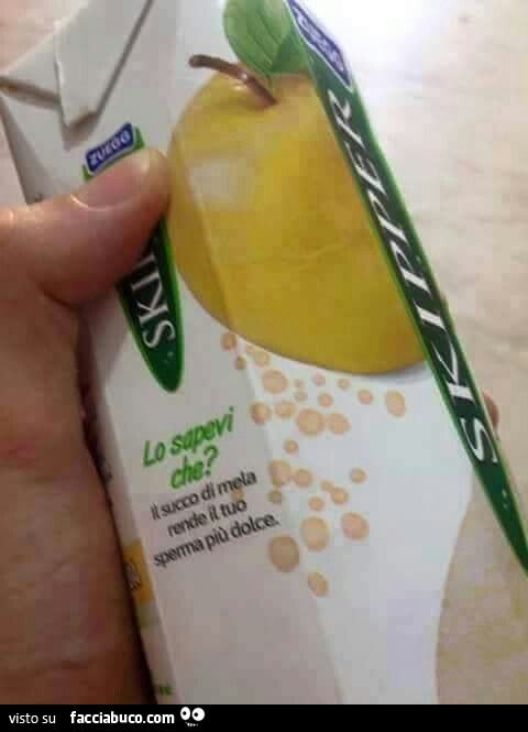 Lo sapevi che il succo di mela rende il tuo sperma più dolce?
