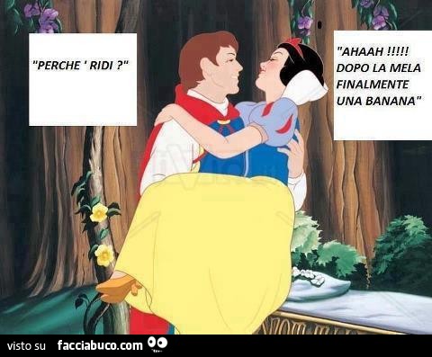 Perchè ridi? Ahaah! Dopo la mela finalmente una banana