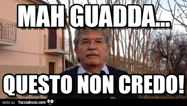 Mah guadda&hellip; questo non credo