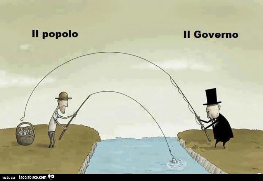 Il popolo pesca dal fiume. Il governo pesca dal popolo
