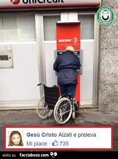 Gesù Cristo: alzati e preleva