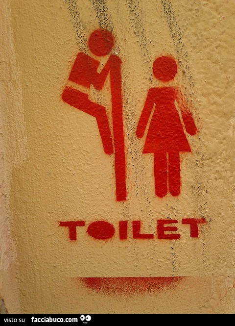 Toilet. L'omino maschile spia quello femminile