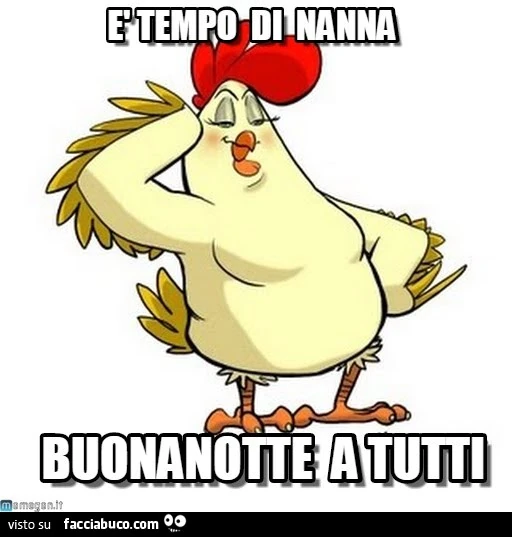 È tempo di nanna. Buonanotte a tutti