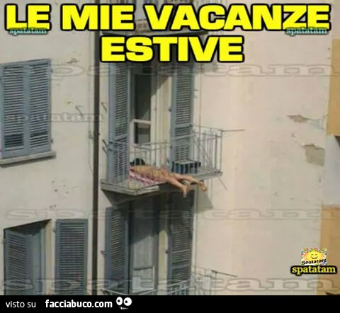 Prendere il sole in balcone. Le mie vacanze estive