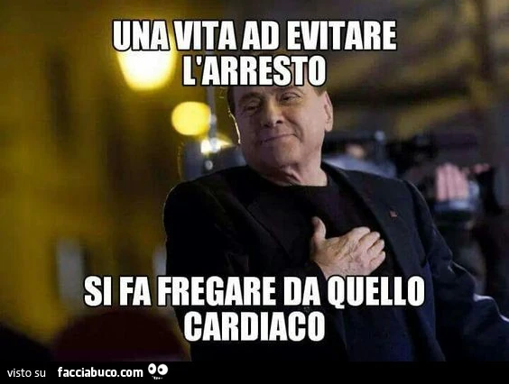 Una vita ad evitare l'arresto. Si fa fregare da quello cardiaco
