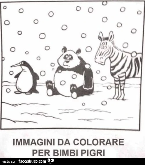 Immagini da colorare per bimbi pigri