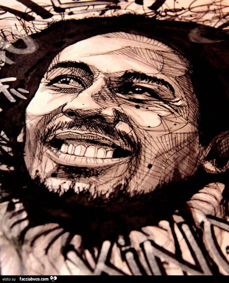 Disegno bob Marley