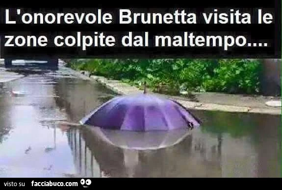 L'onorevole brunetta visita le zone colpite dal maltempo