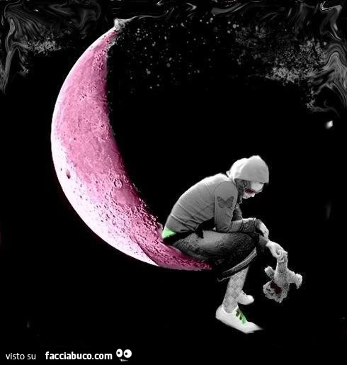 Seduta sulla luna