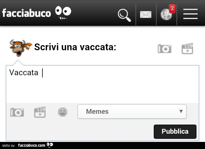 Scrivi una vaccata: vaccata