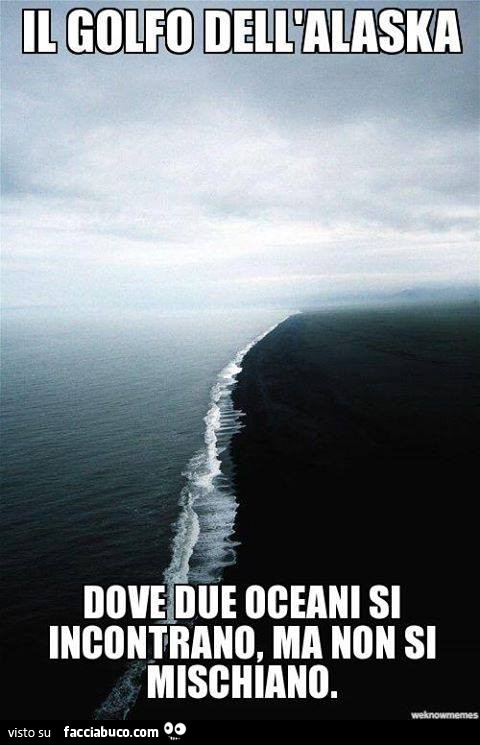 Il golfo dell'Alaska dove due oceani si incontrano, ma non si mischiano