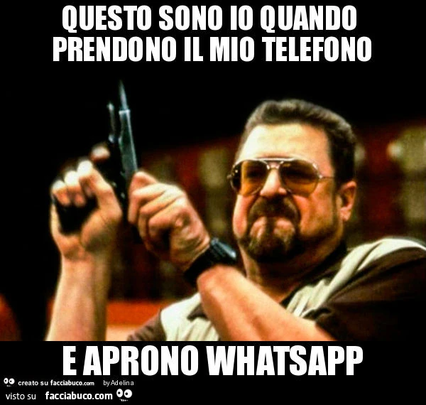 Questo sono io quando prendono il mio telefono e aprono whatsapp