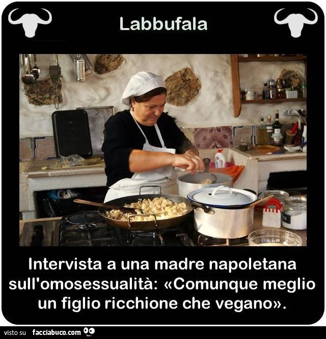 Intervista a una madre Napoletana sull'omosessualità: comunque meglio un figlio ricchione che vegano