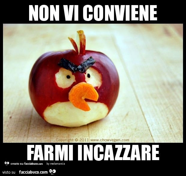 Non vi conviene farmi incazzare