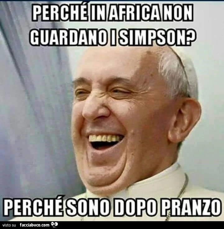 Perchè in Africa non guardano i Simpson? Perchè sono dopo pranzo