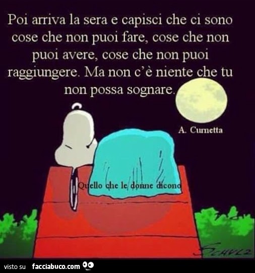Poi arriva la sera e capisci che ci sono cose che non puoi fare, cose che non puoi… Poi arriva la sera e capisci che ci sono cose che non puoi fare, cose che non puoi…
