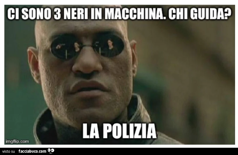 Ci sono 3 neri in macchina. Chi guida? La polizia