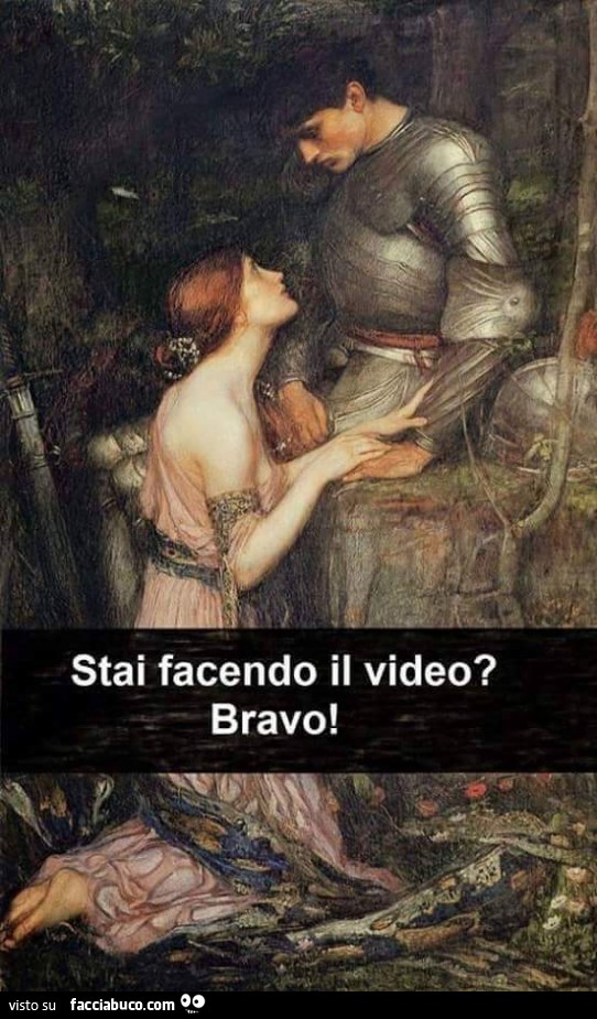 Stai facendo il video? Bravo
