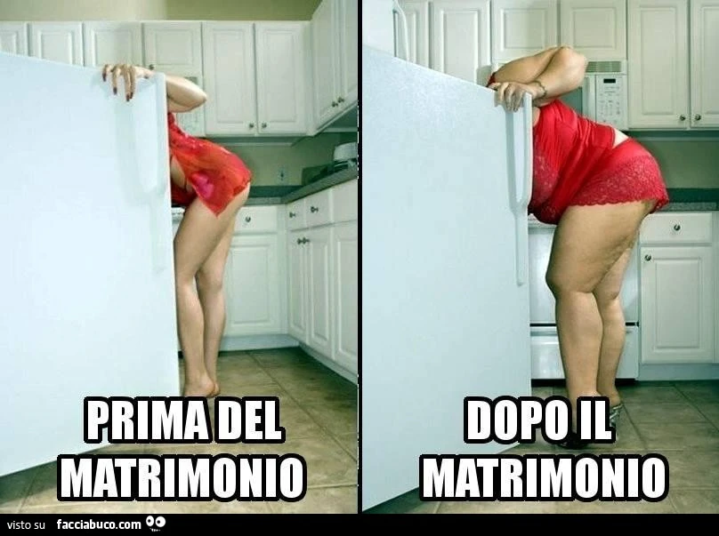 Prima del matrimonio magra, Dopo il matrimonio grassa