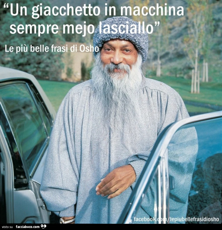 Un giacchetto in macchina sempre mejo lasciallo