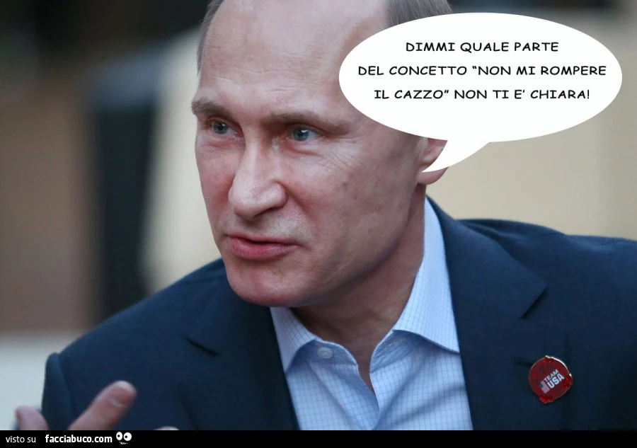 Putin: dimmi quale parte del concetto non mi rompere il cazzo non ti è chiara