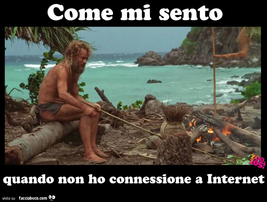 Come mi sento quando non ho connessione a internet
