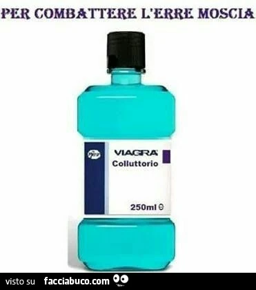 Per combattere l'erre moscia. Viagra colluttorio