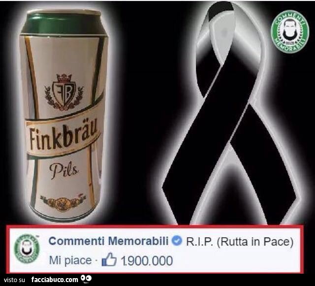Finkbrau: RIP. Rutta in Pace