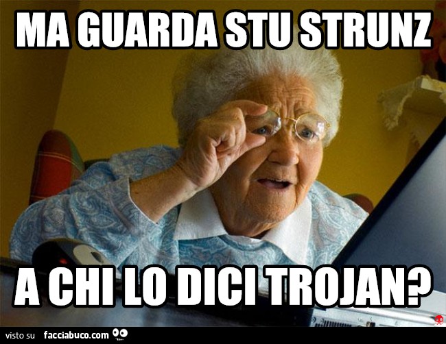 Ma guarda stu strunz, a chi lo dici trojan?