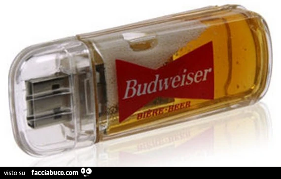 Chiavetta USB con birra dentro