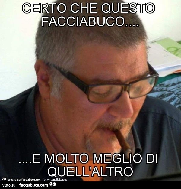 Certo che questo facciabuco&hellip; &hellip;e molto meglio di quell'altro