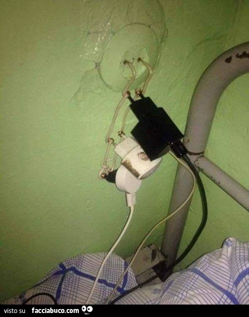 Carica batterie attaccati direttamente al filo della corrente