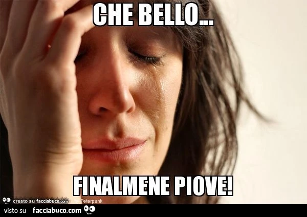 Che bello&hellip; finalmene piove