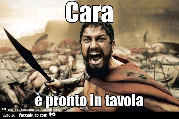 Cara è pronto in tavola