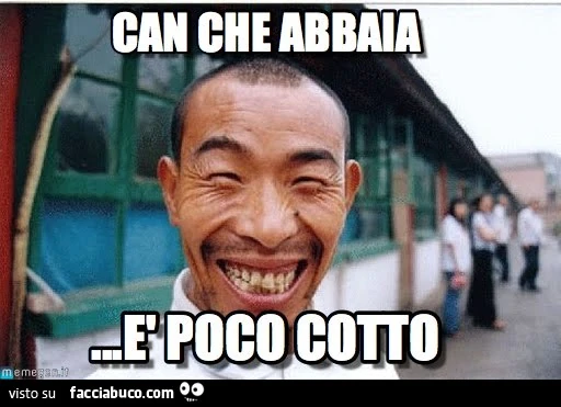 Can che abbaia è poco cotto