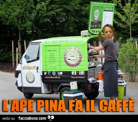 L'ape Pina fa il caffè