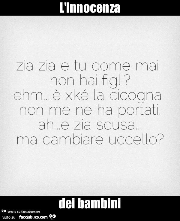 L'innocenza dei bambini