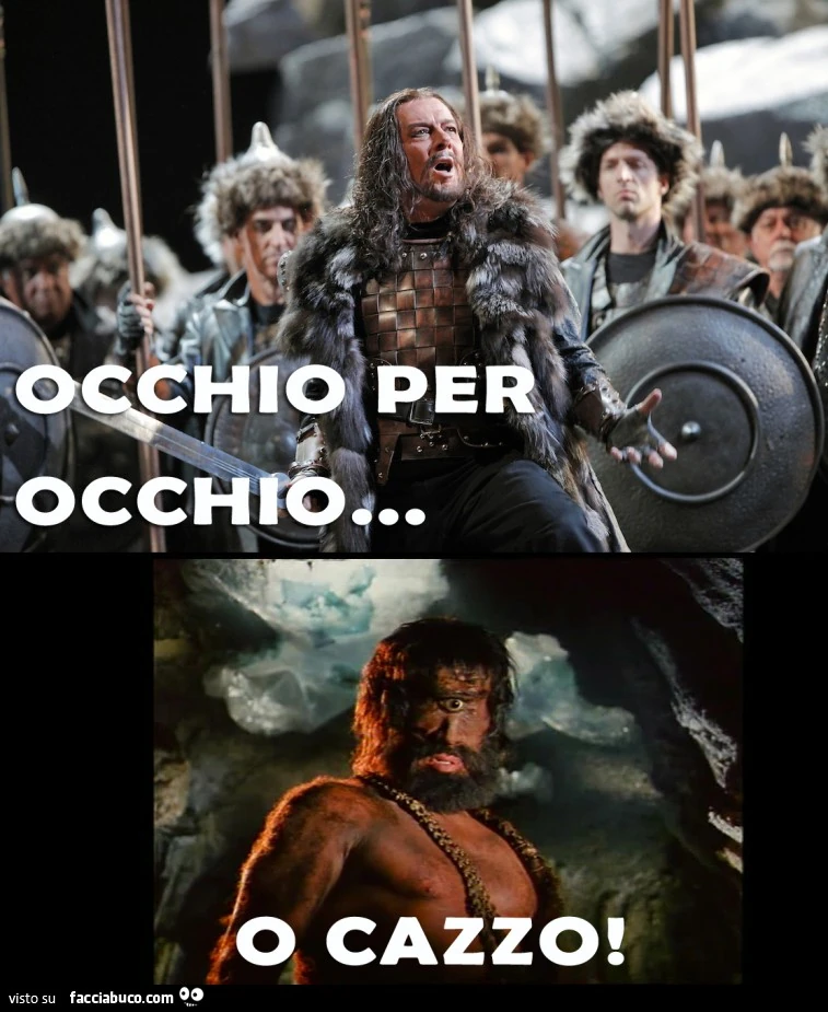 Occhio per occhio&hellip; o cazzo