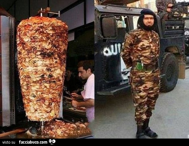 Mimetica del militare come il Kebab