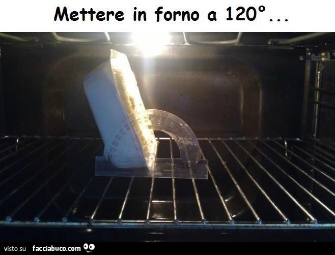 Mettere in forno a 120°