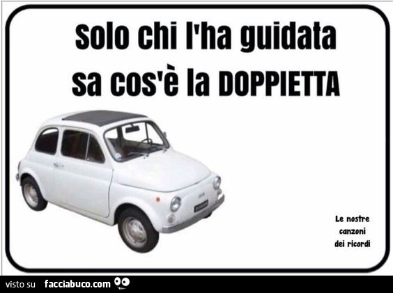 Solo chi l'ha guidata sa cos'è la doppietta