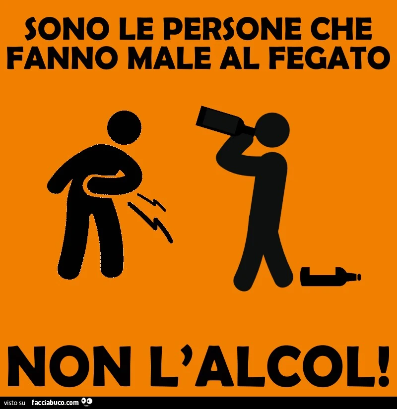 Sono le persone che fanno male al fegato, non l'alcol